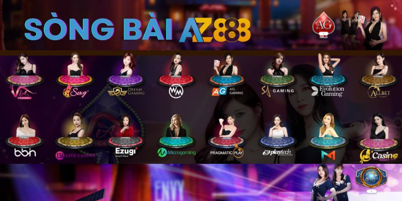 16 sảnh casino AZ888 vơi dealer xinh đẹp