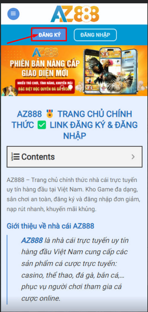 Trang chủ chính thức nhà cái AZ888