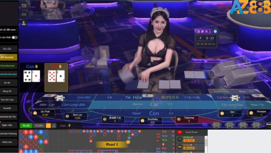 Hướng dẫn đặt cược Baccarat AZ888